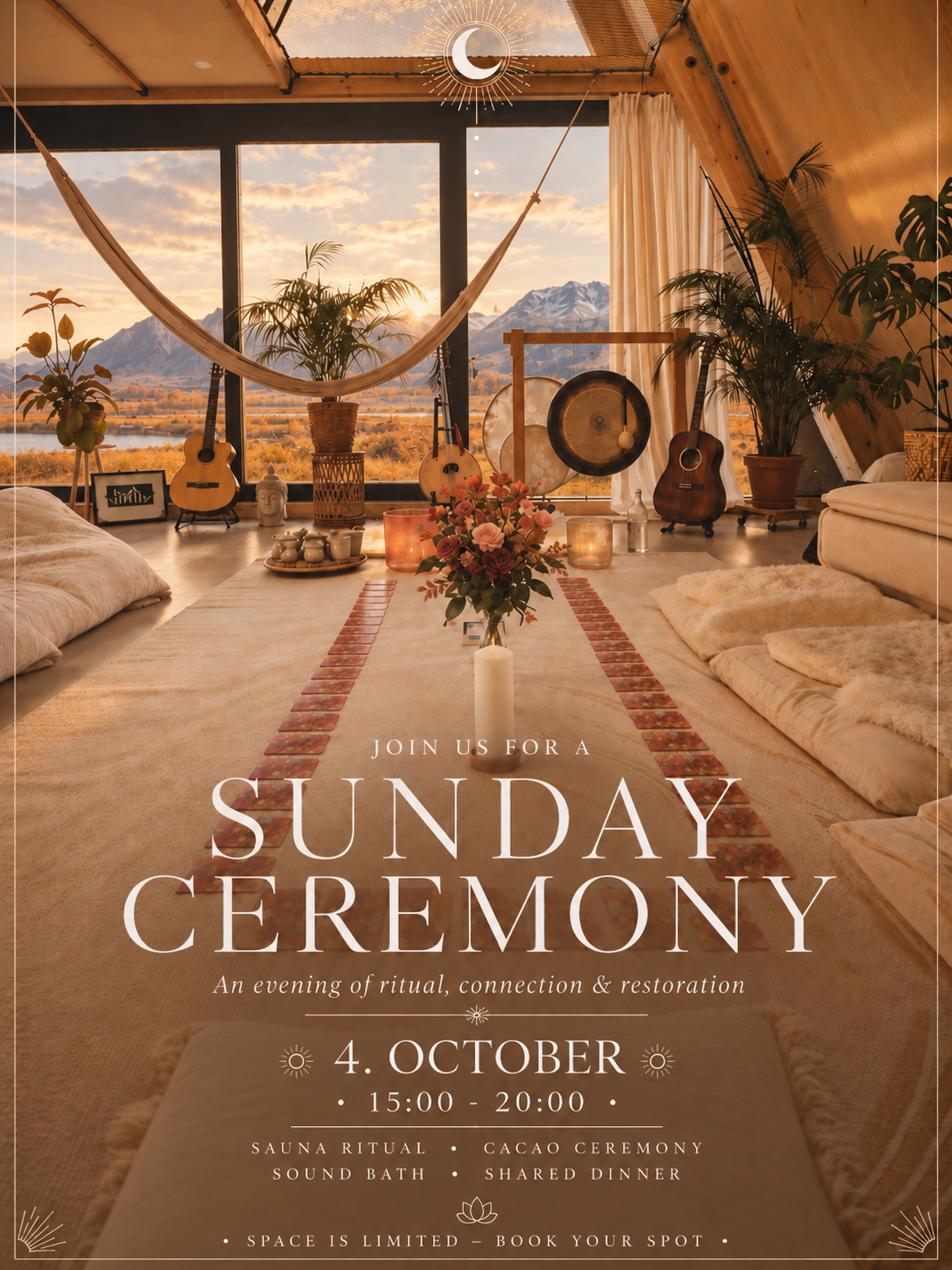 Sunday Ceremony: Sauna Ritual, Cacao Ceremony & Dinner