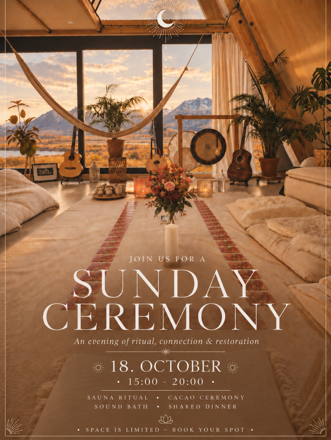 Sunday Ceremony: Sauna Ritual, Cacao Ceremony & Dinner